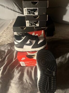 Nike Dunk Low - Kids Black and White Low-Top Sneakers - Toddler/Youth